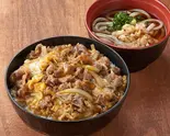 牛とじ丼とミニうどん(温)（丼とミニうどんのぶん福）
