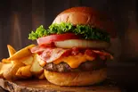 ベーコンチーズバーガー【BACON CHEESE BURGER】（バーガーズカフェグリル フクヨシ 墨田）