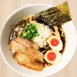 鶏ブラック味玉付き Chicken Black with Marinated Egg(麺匠 鶏吟本店)