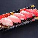 本まぐろにぎり盛 5貫 (Assorted Bluefin Tuna Nigiri <5 Pieces>)（天下の台所 大起水産 八軒家浜 まぐろスタジアム）