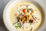 自家製クラムチャウダー Homemade Clam Chowder(BurgerMania白金高輪店)