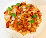 揚げ鶏肉の四川風炒め定食（中国家常菜 祥龍房）