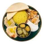 シャワルマプレート / Shawarma Plate / شاورما مع أرز ومقبلات（アラベスク・レストラン＆カフェ / Arabesc Restaurant＆Cafe）