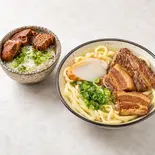 沖縄そば、ミニラフテー丼セット（沖縄料理わったー家）