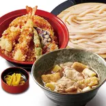 【満腹久セット】肉つけ汁うどん・海老天丼（久兵衛屋 南与野店）
