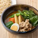 No.3！もち豚とほうれん草のスープカレー（カレー食堂「心」西新宿店）
