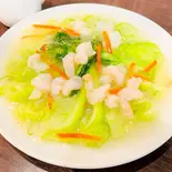 青梗菜のエビ塩味あんかけ(酔香園)