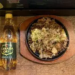 焼きそば(青唐ver)+ジンジャーエールセット（Bar乙女茶屋）