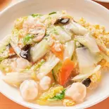 エビあんかけチャーハン/虾仁盖炒饭 Shrimp in Starchy Sauce on Fried Rice（中華料理 とらの子）