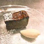 チョコレートテリーヌ ホイップ生クリーム付きTerrine cioccolato（ヘルシーレストラン moon flower）