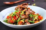 小炒黄牛肉 辛味牛肉炒め（ビャンビャン麺 朋友）