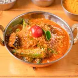 オクラと茄子のカレー okura nasu curry（東京インドアジアン オリーブ）