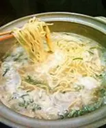 お鍋ご注文のお客様のラーメンセットスープ付き（だし巻き玉子＆もつ鍋 ダイニングM）