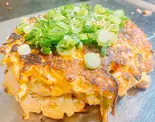 ねぎ塩ホルモン玉(もんじゃ×鉄板 一八)