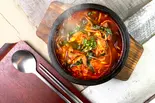 辛味×旨味の覚醒麺|牛骨ユッケジャンラーメン（世田谷区焼肉いちわ|麺とご飯で楽しむ「ユッケジャン」杉並店）