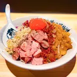 辛まぜそば(麺と無限の可能性 本町総本店)