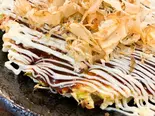 海鮮お好み焼き(イカ、エビ、ホタテ)（お好み焼きFuji）