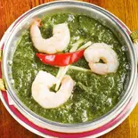 えびとほうれん草のカレー Shrimp ＆ Spinach Curry（インディアンレストランアンドバー ネパリ）