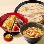 【満腹久セット】旨辛肉つけ汁うどん・鱚天丼（久兵衛屋 南与野店）