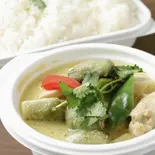 タイ風カレーセット、ライスorナン付き Green Curry＆Rice or Nan（アジアンレストランシータ）
