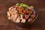 牛カルビ&カットステーキの相盛り丼(200g) Beef Kalbi & Cut Beef Steak Bowl(肉テロ!肉たらしくてぎゅう 川崎店)