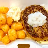 おろしポン酢ハンバーグ160g！！！ 選べるポテト・ライスセット（【大盛ご飯300g無料】肉汁ハンバーグ）
