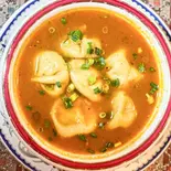 スープモモ(ネパールの小籠包)6個入り Momo (Nepali soup dumplings) 6 pieces（MOTI MAHAL）