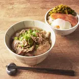 肉吸い肉増しお肉135gと明太子辛子高菜丼(大阪名物!肉吸い「千日屋」 浅草店)