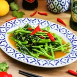 空心菜炒め Pad Pak Bung Stir Fried Morning Glory（アジアン・コーヒーヌールレストラン）