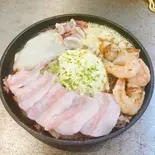 【殿堂入り】関西お好みスペシャル玉(豚・イカ・海老・帆立・もち・チーズ)【マヨ】（【関西風＆広島風お好み焼き・鉄板焼き】桜家 清水店）