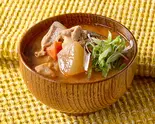 赤辛豚汁 Spicy Pork Miso Soup(玄米&腸活 健康ごはん お玄さんのねばとろ丼 六本木店)