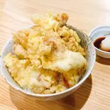 鶏天・豚天合い盛り丼【おろしポン酢】 ご飯大盛り無料！（大分 とり天 豚天 天洋軒）