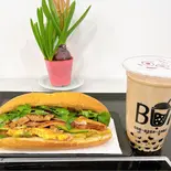 スペシャルバインミーとタピオカミルクティーセット(bui tapioca warabi)