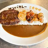 チキングリルコンボカレー Grilled chicken & Hamburg steak curry(サンバカレー)