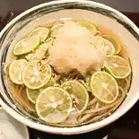 酢橘おろしぶっかけ蕎麦（ふぐと鉄板焼き ガブ飲み食堂）