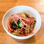 きゅうりと紅しょうがの絶品和え（立ち飲み屋 心）