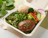 特製ガーリックソース 牛100%ハンバーグ  Garlic sauce Hamburger（ヘルシー＆グリル マドズ 神田淡路町店）