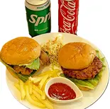 DOUBLE BURGER SET / ダブルバーガーセット（HABIBI FRIED CHICKEN）
