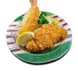 エビフライ1本とロースかつ120gセット（かつき亭吾妻橋店）