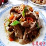 レバーの四川風炒め【麻辣炒豚肝】(川味苑 (センミエン))