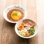 サバまぜそば+半天津飯（元祖 吉田商店）