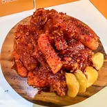 ペダル激辛ブルダックチキン 「骨なし」大根ピクルス・お餅・ポテト付き（ペダルチキン）