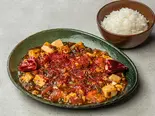 【尖った辛さ】 赤麻婆ライスセット（【旨・辛・痺】麻婆豆腐専門店《MAMA‐FUFU》）