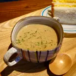 4種のきのこの豆乳ポタージュ(米と米粉のグルテンフリー Hoy’s Cafe)