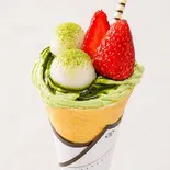 白玉いちご抹茶(クレープ&スイーツ M's cafe (エムズカフェ) 鶯谷店)