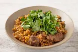 パクチー納豆チャーハン Taiwanese Fried Rice with Fermented Beans ＆ Coriander（台湾牛肉炒飯 新宿店 Taiwan Beef Fried Rice）