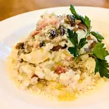 きのことベーコンのチーズリゾット（スタンドグルー）