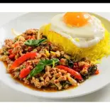 ガパオライス〜 Gapao with Saffron Rice（インド＆タイ料理スマイル Indian ＆ Thai restaurant ＆Bar~Smile）