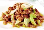 ラム肉とねぎ炒め Stir-Fried Lamb and Green Onion（香港亭 十条店）