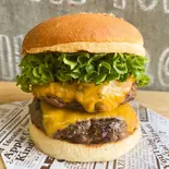【炭焼き】ダブルチーズバーガー(BURGERS NEW YORK)